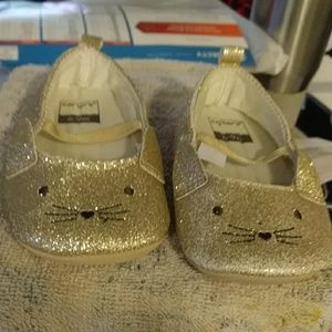 Carters gold cat's slippers